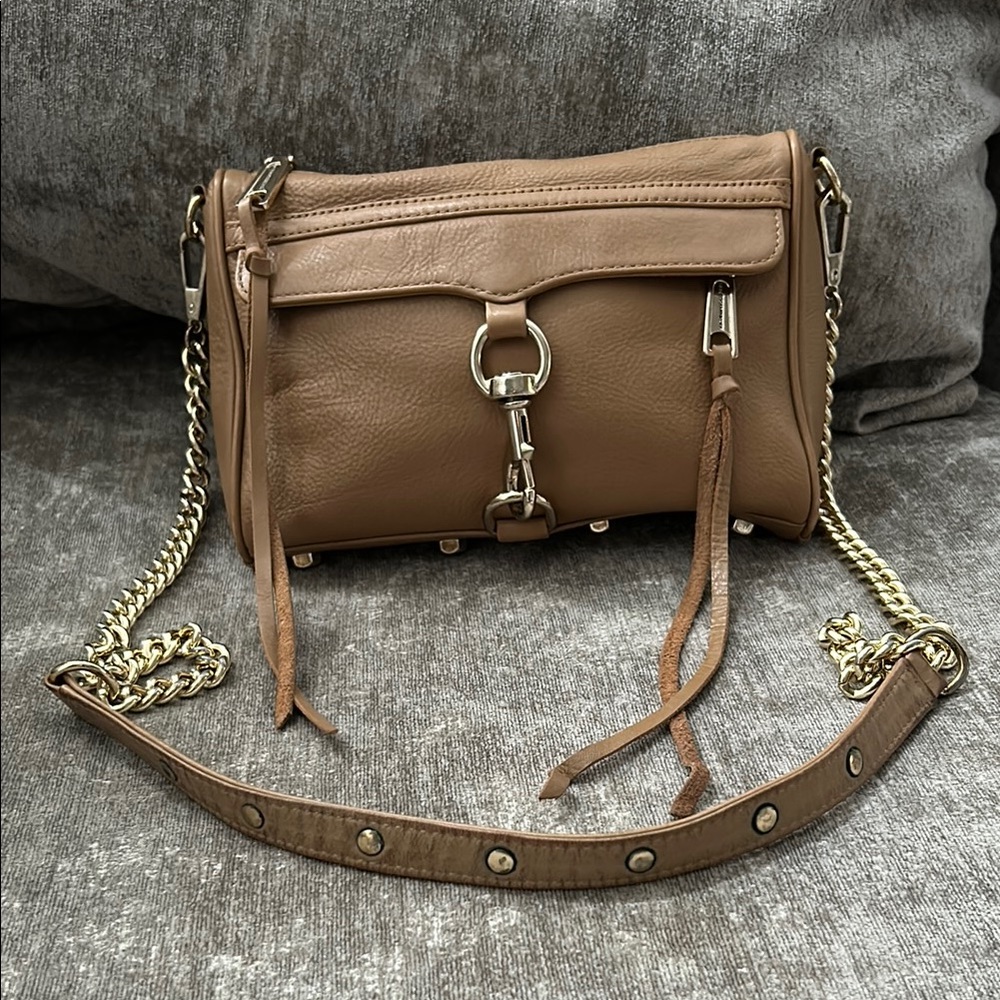Rebecca Minkoff Tan Leather Chainlink Crossbody